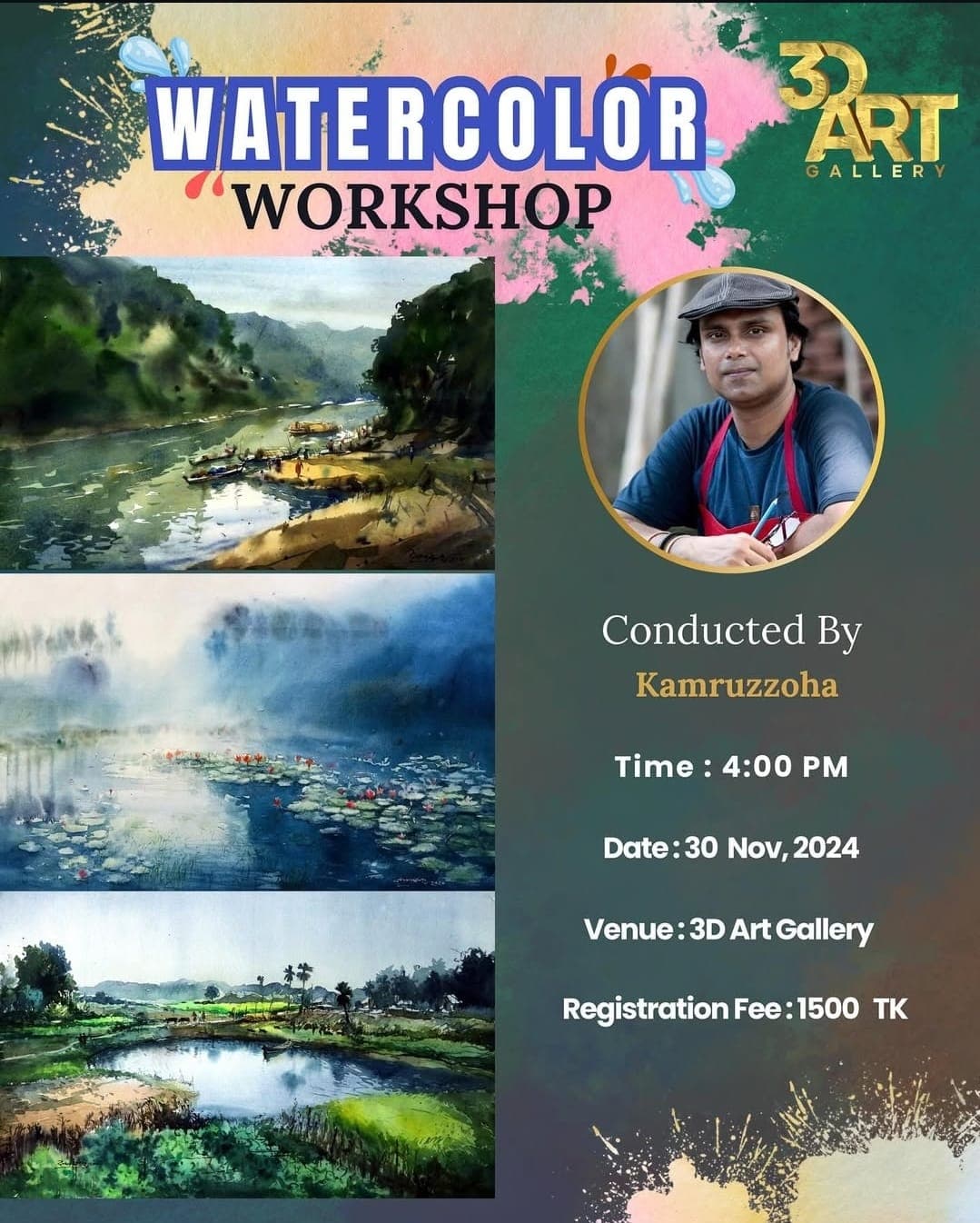 Kamruzzoha Watercolor Workshop X 3D Art Gallery